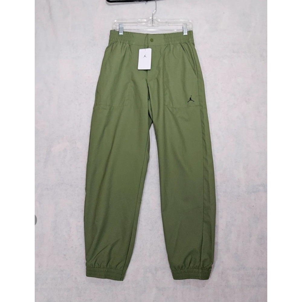 Nike Air Jordan Woven Joggers Pants Womens S NEW Essential Green Standard Fit